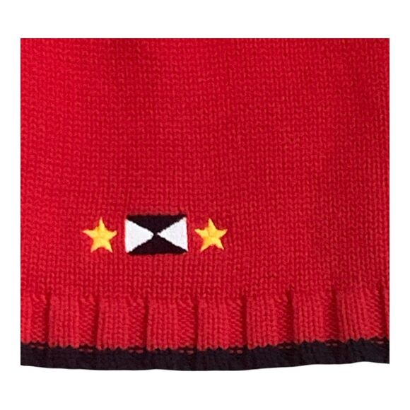 Norton MCnaughton Sweater Size MED Red 100% Cotton Knit Preppy Coastal Patriotic - Picture 8 of 16